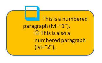 Shape with text - bullet size